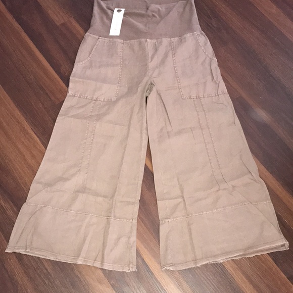 ❌SOLD❌ XCVI Wearables Linen / Cotton Blend Garni Cropped Pants NWT - Picture 3 of 8